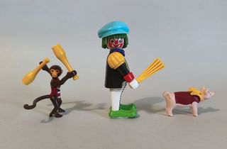 Playmobil Payaso Con Mono y Cerdito