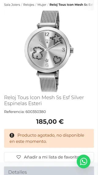 Reloj Tous Icon Mesh