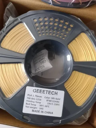 4kg Filamento PLA: Rojo, Plata, Oro, Arcoíris