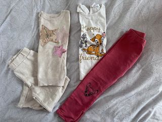 Lote 2 conjuntos niña Bambi y estrellas