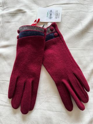 Guantes El Corte Inglés granates