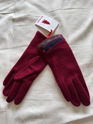 Guantes El Corte Inglés granates