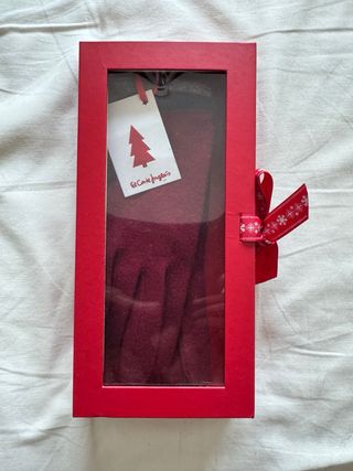 Guantes El Corte Inglés granates