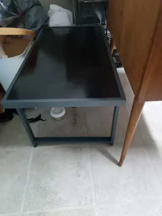 Mesa de centro moderna cristal y metal