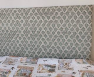 Cabecero de tela verde