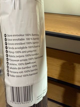 Estor enrollable bambú marrón