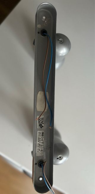 Lámpara de techo metalica gris con dos focos