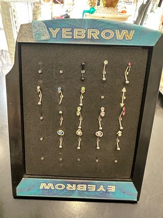 lote y Expositor Piercing con 15 Piezas