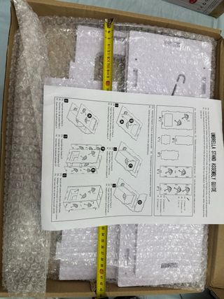 Paragüero blanco de plástico