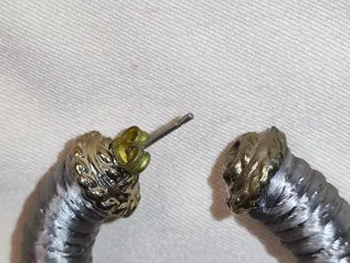 PENDIENTES VINTAGE DE CORDÓN TRENZADO Y METAL