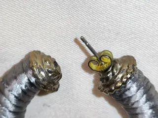 PENDIENTES VINTAGE DE CORDÓN TRENZADO Y METAL