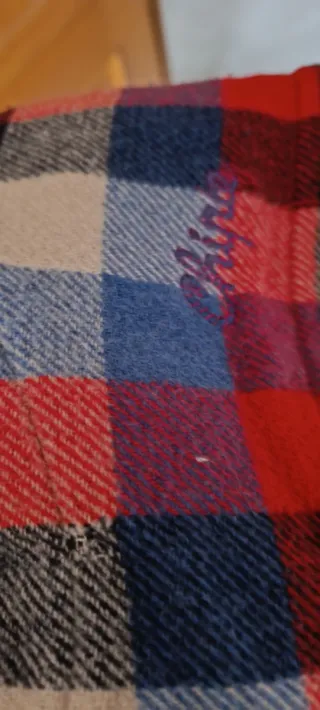 Abrigo oversize vintage Chipie lana cuadros