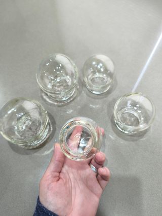 Juego Ventosas Cristal y Bambú