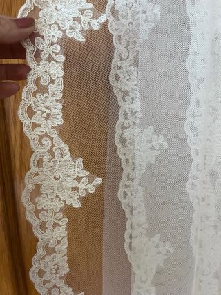 Velo de novia blanco