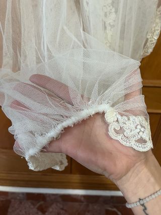 Velo de novia blanco