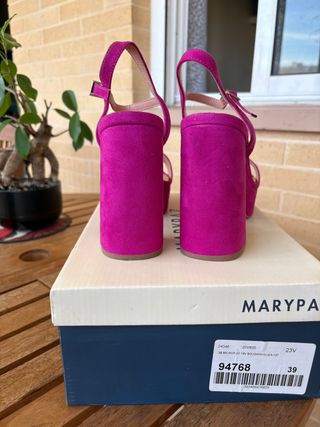 Sandalias plataforma fucsia Marypaz