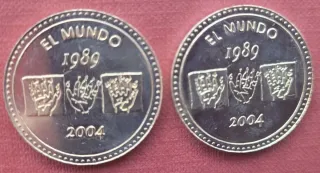 2 Medallas Conmemorativas El Mundo