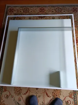 Mesa de centro diseño cristal y metal