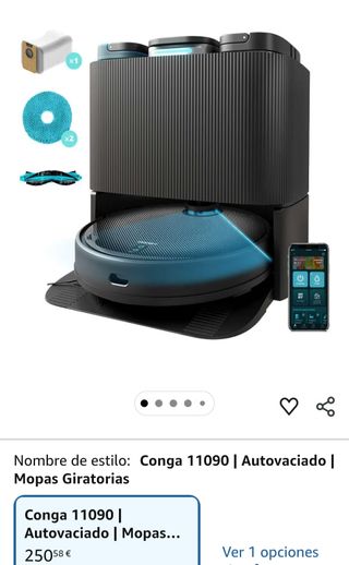 Robot Aspirador Conga 11090 con Base Autovaciado