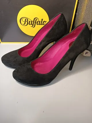 Zapatos de tacón Buffalo negros talla 38