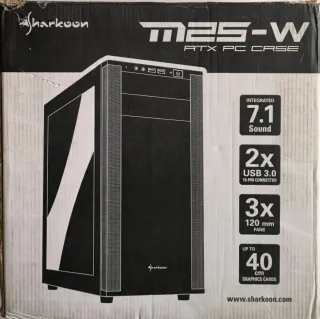 Caja PC Semitorre ATX Sharkoon M25-W Negra