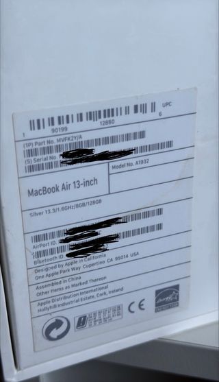 MacBook Air 13” A1932 2020 Plata