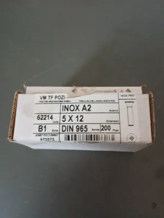 Tornillos Inox 5x12 mm