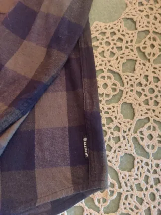 Camisa cuadros Element verde y negra cadete.