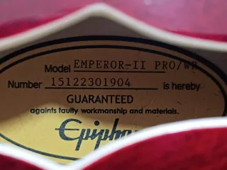 Epiphone Emperor-II Pro Guitarra electrica hollow