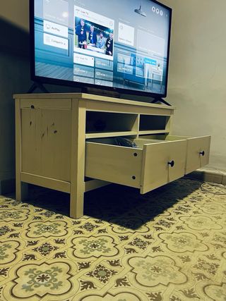 Mueble TV Blanco 2 Cajones Ikea