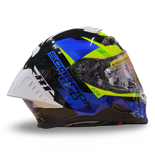 Casco Scorpion EXO-R1 Evo II Valere Amarillo Azul