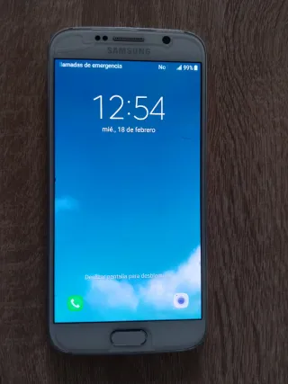 Samsung Galaxy S6 Plata/Blanco