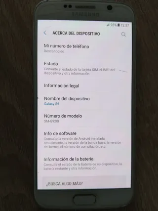 Samsung Galaxy S6 Plata/Blanco