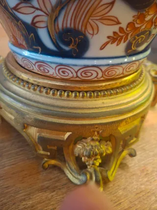 Reloj Francojaponés Antiguo Porcelana