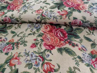 Tela Gobelino Floral 280*1 preciosa para trajes