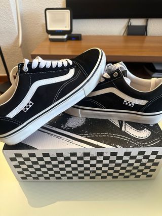 Vans Old Skool Skate Talla 44 Negro/Blanco