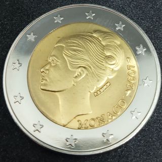 MONACO 2007 MONEDA CONMEMORATIVA GRACE KELLY 2€