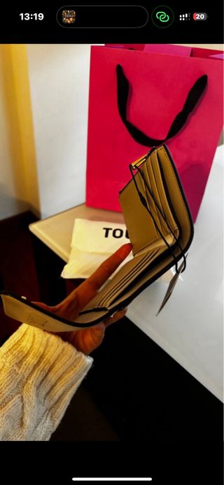 Cartera Tous Beige y Multicolor Nueva