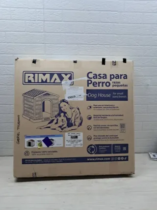 Caseta Perro Pequeño Jardín Beige