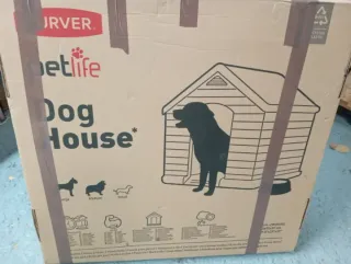 Caseta para perro beige y gris CURVER