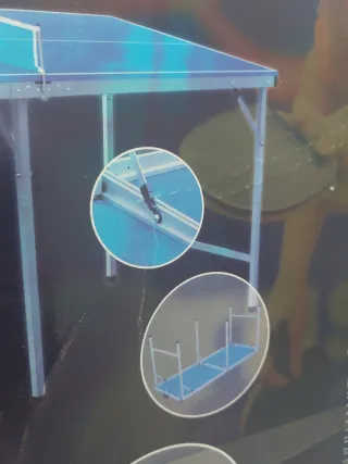 Mesa Ping Pong plegable con asas 153cm x 76.5cm