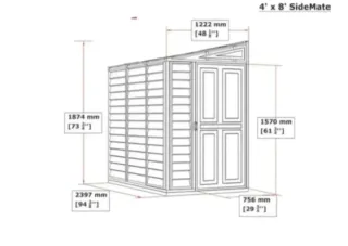 Caseta cobertizo 4x8m Duramax SideMate