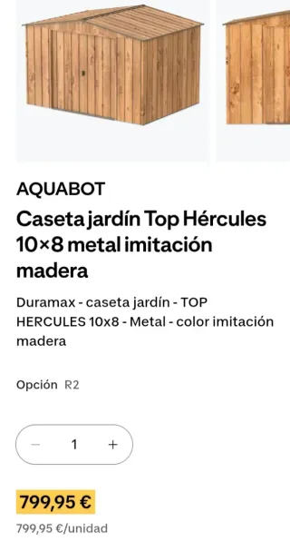 Caseta de jardín Duramax de color  madera