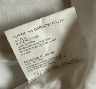 Camiseta Comme des Garçons PLAY Blanca Talla M