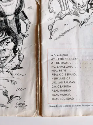 Álbum de cromos Fútbol 80-81