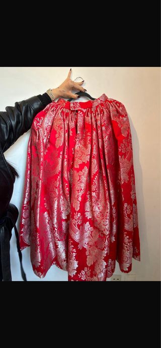 Traje de Fallera Rojo y plata Se alquila