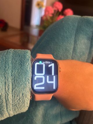 Reloj Digital Dorado y Rosa