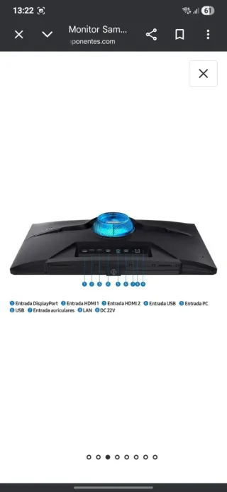 Monitor Samsung Odyssey G7 Negro 4k 144 hz