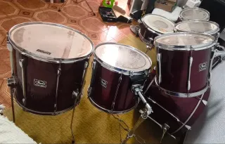 Batería Pearl Export 1990s Roja