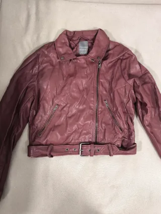 Chaqueta Biker Burdeos Talla M Primark